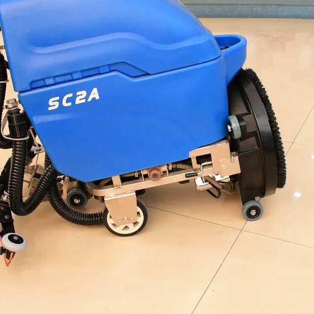 Industrial Walk Behind 18inch Cleaning Equipment Floor Scrubber Dryer with Cable for Hotel